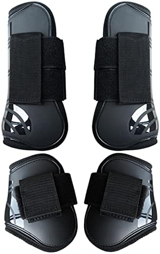 N/A Botas de tendão de cavalo, casca dura, forro de neoprene. Para proteger as pernas do cavalo