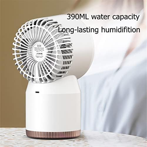 TJLSS Home Water spray névoa de ar condicionado umidificador ventilador 3600mAh Bateria recarregável Film de resfriamento de ar com