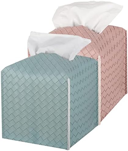 Caixa de tecidos Capa de couro PU Ponto de tecido de tecido quadrado Caixa facial da caixa de tecido facial Organizador de papel