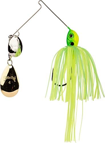 Strike King Lil 'Sr. Money Spinnerbait Colorado Indiana Fishing Lure, 211 - Limetreuse, 3/16 oz, grande lâmina de Indiana e pequena lâmina do Colorado