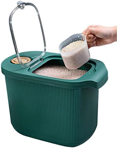 Recipiente de arroz grande, balde de grão de caixa de armazenamento de grãos com copo medidor, recipientes de cereais