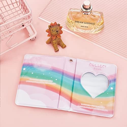 Amijoux 3 polegadas Mini Foto Álbum Super fofo Kpop Photocard Solder com 40 bolsos 4 lençóis adesivos decorativos Love