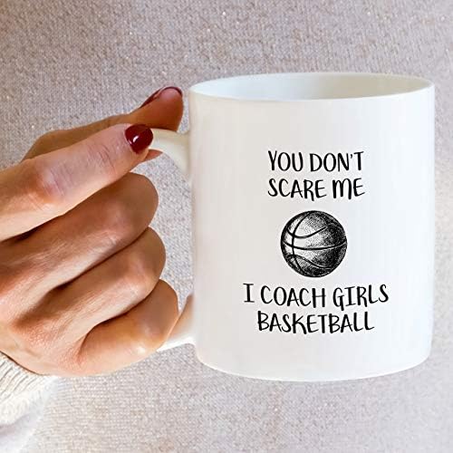 Retreez Funny Caneca - Não me assuste I Coach Girls Basketball 11 Oz Canecas de café cerâmica - engraçado, sarcasmo,