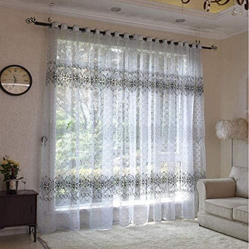 Cortinas de tule pura traços de janelas cortinas de ilhas modernas florais para quarto de sala de estar cortinas de cozinha