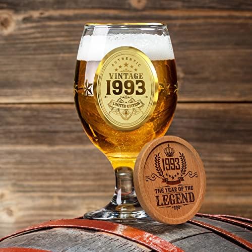Kies®gift 1993 cerveja Glass de 30º aniversário Decorações Presente Feliz Aniversário Bar De Conjunto de Cerveja Presentes para homens