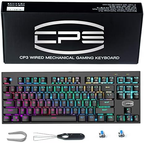 CP3 TKL Teclado mecânico Teclado RGB Teclado de retroilumação com fio Anti-GHOSTING 87 TENAS TENAS MECÂNICAS SIME