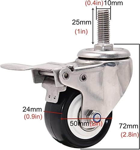 Rodas de rodas de lançador de Lumecube Rodas de mamona giratória de serviço pesado Roda de substituição de giro de móveis, para