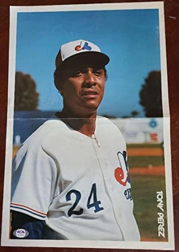 Tony Perez PSA DNA assinado 11x16 Inserir exposições fotográficas - fotos autografadas da MLB