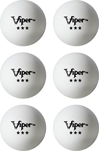 Bolas de tênis de mesa Viper: tamanho de regulamento branco de 40 mm, 6 pacote