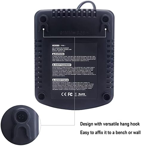 Yongcell CMCB104 Substituição do carregador para o Craftman V20 Fast Charger CMCB100 CMCB124 + 20V 3.0AH CMCB202 Substituição da