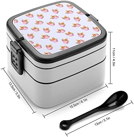 México Blobfish Lunch Bow Box portátil Bento Box Bento Caixa de grande capacidade Contêiner de alimentos com colher
