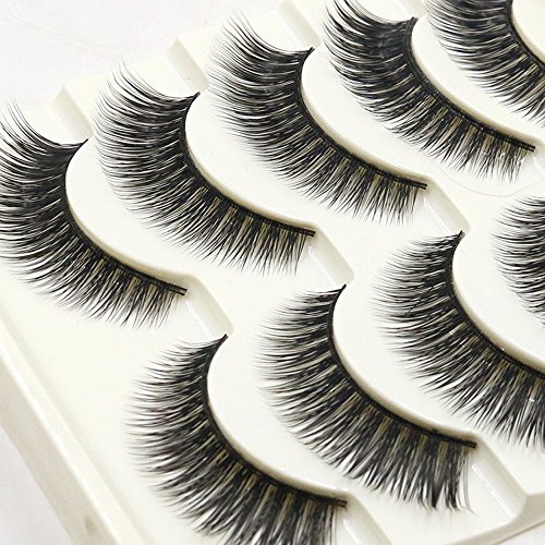 Banda Eye Party Black Grosso Falso Falso Longo 5 Pares Cílios Lashes