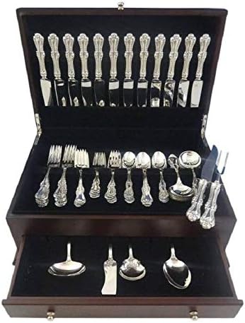 Condessa de Frank Smith Sterling Silver Flandere Service para 12 conjuntos de 66 peças