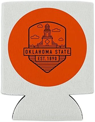 Crachá da Universidade Estadual de Oklahoma - Resfriador - Drink Huve Hanve Hugger Isolador dobrável - Suporte isolado de bebida
