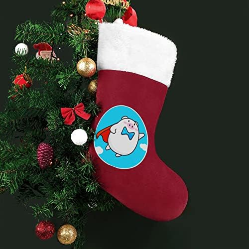 Superhero de porco voador de meias de natal de pigloras de Natal da casa da casa da casa
