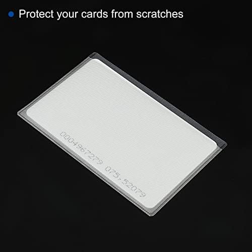 Mangas de cartão de crédito macio de Patikil PVC, suporte para o protetor de abertura lateral de 50 pacote para carteira de cartão de identificação, branco