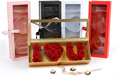 UNIKPACAGINAGEM “I Love You” Flor Presente Letra em forma de enchimento, com revestimento de plástico, para acordos de flor e presente de estilo de luxo