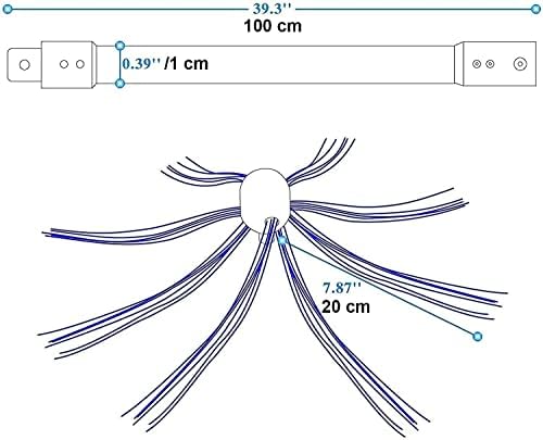 Langfeng Chimney Sweep Kit Chimney Brush Chimney Sweep Kit, 8/8/10/12 Kit de ferramentas de varredura de chaminé com hastes flexíveis feitas de nylon, kit de varredura de chaminés acionados por perfuração para limpeza de lareiras