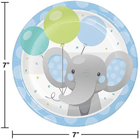 Conversão criativa Encantadora Elefante Placas de sobremesa de menino, 8 ct