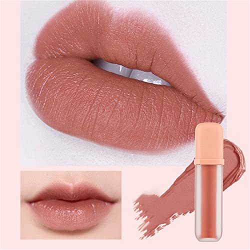 Balmo de lábios de óleo Mattes Mattes Lip Lama Lip Lip Velvet Mattes Lip Gloss não desaparece e mostra batom de barra de lábios brancos