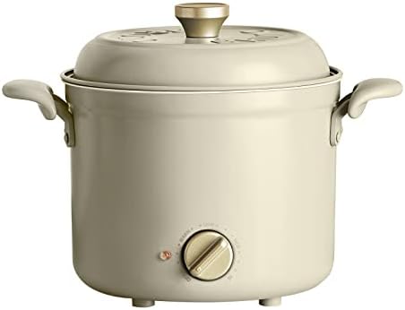 Soseki Mini Hot Pot, panela quente de 1,1qt com panela antiaderente, 800W Pequeno panela elétrica feita de aço inoxidável para 1-2 pessoas, panela quente elétrica para aveia, macarrão, borscht
