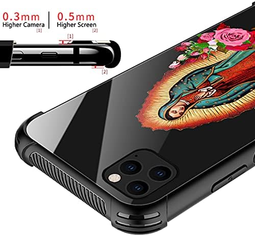 Carloca Compatível com o iPhone 13 Pro Max Case, Flower Lady Identity Design gráfico da caixa de acrílico anti-arranhão
