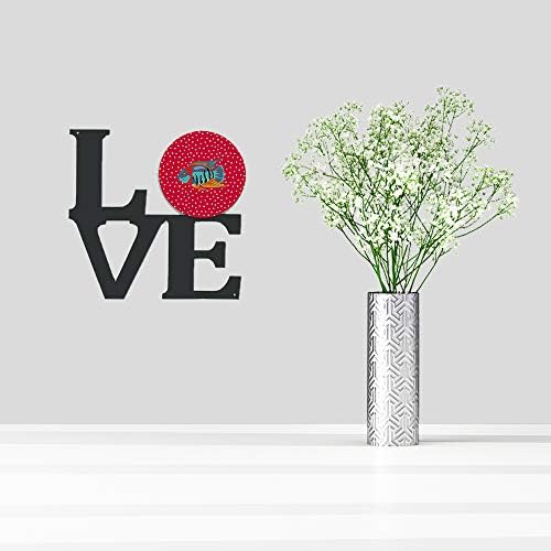 Tesouros de Caroline CK5497walv Severum Love Metal Wall Artwork Love, Red,