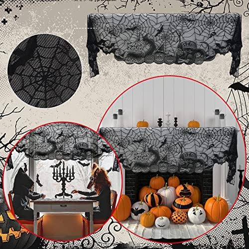TTZHIYE Festival de decoração de Halloween Festival de renda Bandeira lareira de lareira Decoração de lareira pingente Big Decorações